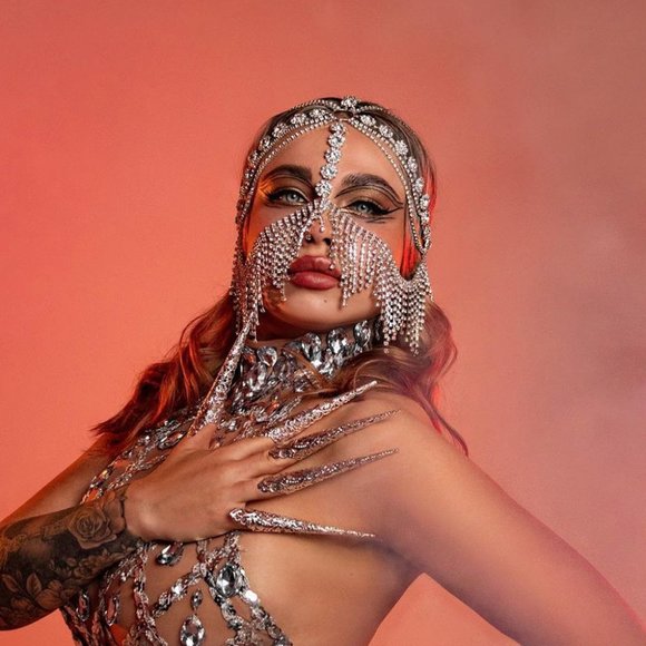 Rhinestone Fringe Jewelry Chain Mask Halloween Headpiece Accessories for Women - Picture 5 of 11